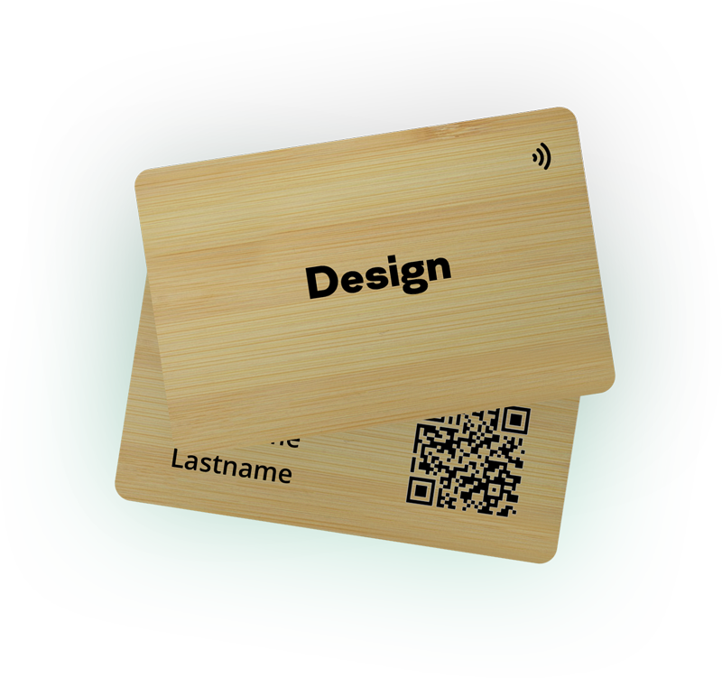 Carte de visite NFC en Bamboo